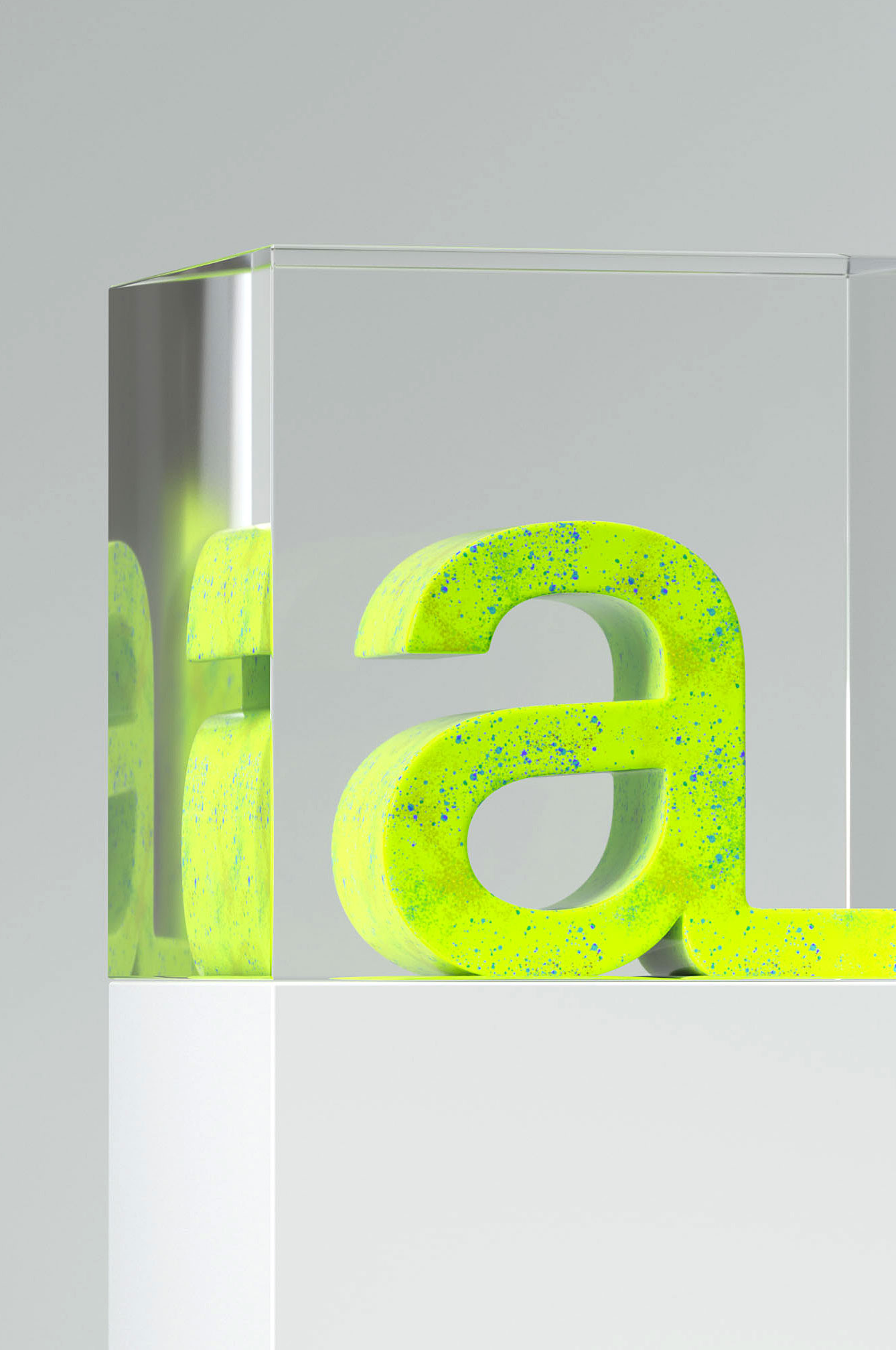 Entrance image - showcasing a 3D Arkive logo framed in class on a plinth
